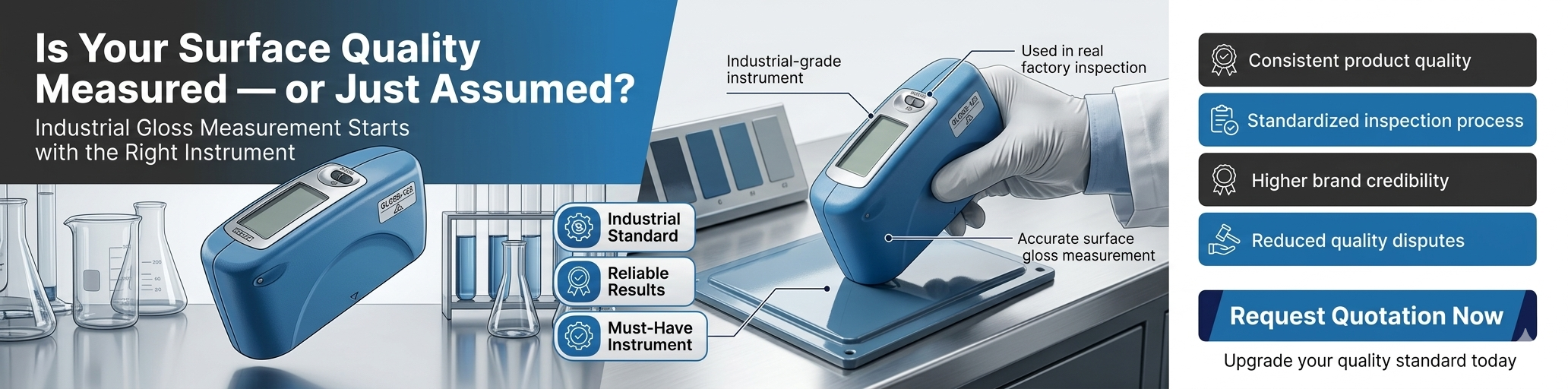 เครื่องวัดความเงา gloss meter สำหรับควบคุมคุณภาพอุตสาหกรรม