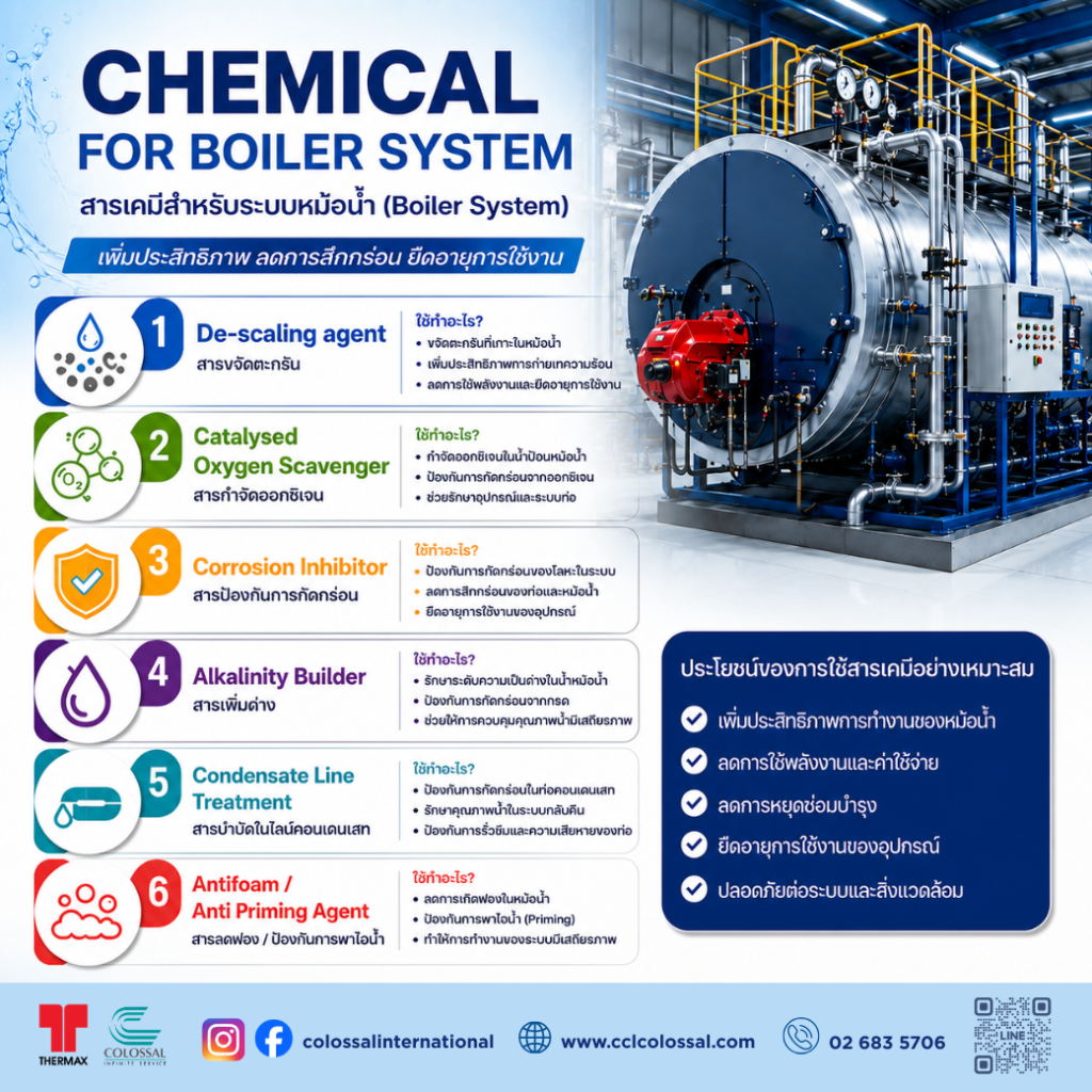 สารเคมีสำหรับระบบหม้อน้ำ (Boiler System)
